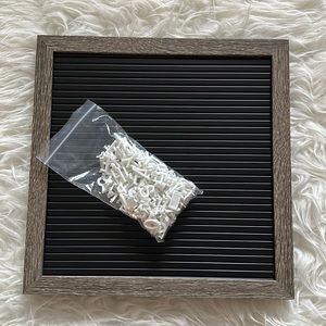 Black Letter Board with White Letters, Numbers & Symbols + NIB #SocialBingo Game